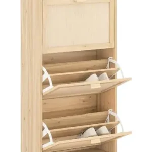 Heißes Angebot SoBuy Schuhkipper in Natur - (B)60 x (H)118 x (T)24cm günstig kaufen | limango