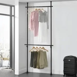 Nur Für Kurze Zeit en.casa Teleskopgarderobe Kemi in Schwarz (L)115cm günstig kaufen | limango