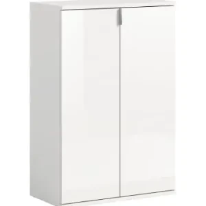 Direktkauf xonox.home Schuhkommode(B/H/T: 61x99x34 cm) in weiß und weiß Hochglanz günstig kaufen | limango