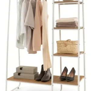 Schneller Versand COSTWAY Kleiderständer mit 4 Regalen in Beige günstig kaufen | limango