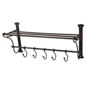 Ambiente Haus Eisen Garderobe Regal mit Haken - Braun günstig kaufen | limango Preiswert