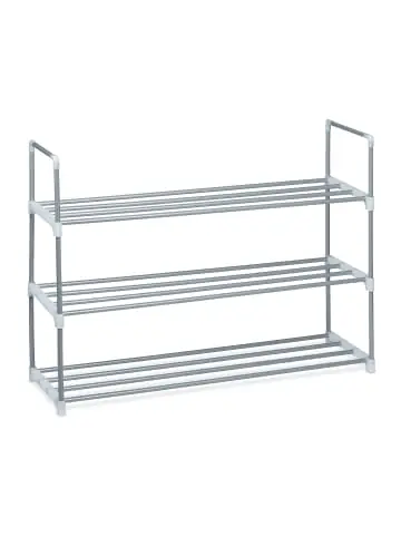 relaxdays Schuhregal in Silber/ Weiß - (B)90 x (H)70 x (T)31 cm günstig kaufen | limango Neu Im Sortiment