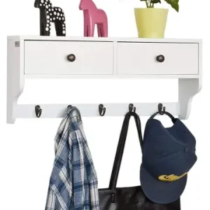 SoBuy Wandgarderobe in Weiß - (B)60 x (H)27 x (T)14cm günstig kaufen | limango Super-Preis