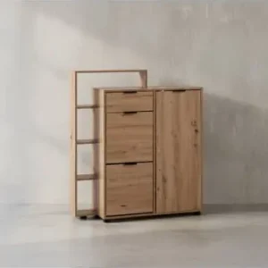 Jetzt Bestellen KADIMA DESIGN Schuhschrank Eiche-Dekor 98x110x30 cm Schuhkipper Geschlossen, günstig kaufen | limango