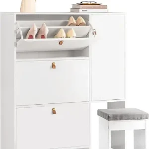 Sichere Zahlung SoBuy Schuhschrank in Weiß - (B)95 x (H)113 x (T)30cm günstig kaufen | limango