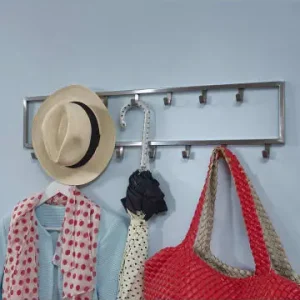 Neue Kollektion KADIMA DESIGN Wandgarderobe Metall Silber 80x20x4 cm Design Flurgarderobe Stahl, günstig kaufen | limango