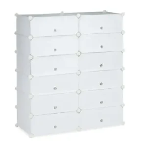 Angebot relaxdays Schuhschrank in Weiß - (B)94 x (H)108 x (T)37 cm günstig kaufen | limango