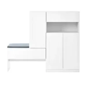 ABRIHOME 2 in 1 Schuhschrank mit gepolsterter Sitzbank, Weiß günstig kaufen | limango Angebot