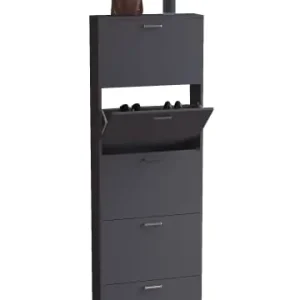 Aktuell VCMHolz Schuhregal Schuhschrank Schuhkipper Sulos XL in Anthrazit günstig kaufen | limango