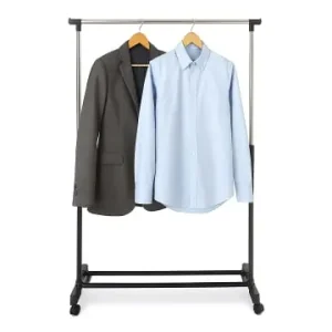 Rabatt relaxdays Kleiderständer in Silber/ Schwarz - (B)80 x (H)90–158 x (T)42 cm günstig kaufen | limango