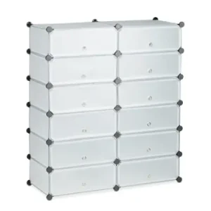 relaxdays Schuhschrank in Transparent - (B)94 x (H)108 x (T)37 cm günstig kaufen | limango Top-Angebot