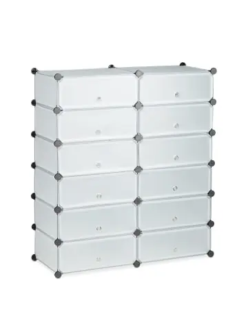 relaxdays Schuhschrank in Transparent - (B)94 x (H)108 x (T)37 cm günstig kaufen | limango Top-Angebot