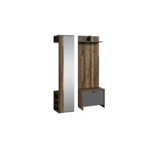 byLiving Garderoben-Set BEN in Old Wood (Altholz-Optik) - 3-teilig günstig kaufen | limango Online Kaufen