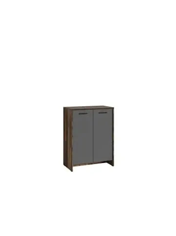 Top-Angebot byLiving Schuhschrank Ben in Old Wood / Anthrazit - (B) 63 x (H) 83 x (T) 35 cm günstig kaufen | limango
