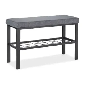 Echt relaxdays Schuhbank in Schwarz/ Grau - (B)81 x (H)50,5 x (T)32 cm günstig kaufen | limango