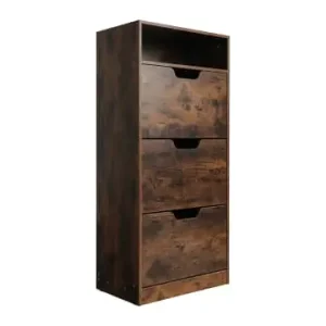 relaxdays Schuhschrank "Industrial" in Dunkelbraun - (B)60 x (H)140 x (T)24 cm günstig kaufen | limango Meistverkauft