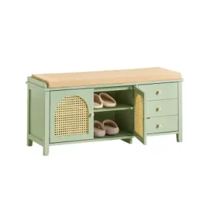 Heißes Angebot SoBuy Schuhbank in Grün - (B)100 x (H)46 x (T)34cm günstig kaufen | limango