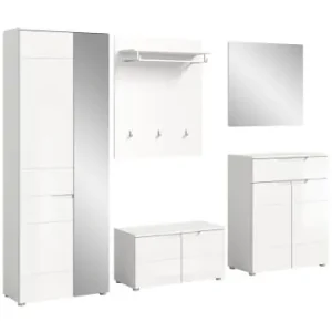 Sonderangebot ebuy24 Garderobenmöbel Solero Weiß 258 x 37 cm günstig kaufen | limango