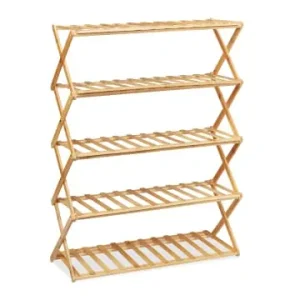 Solange Der Vorrat Reicht relaxdays Faltbares Schuhregal in Natur - (B)67 x (H)89 x (T)26 cm günstig kaufen | limango