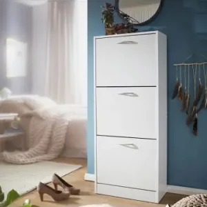 KADIMA DESIGN Schuhschrank mit 3 Fächern zum Klappen Schuhkommode 125cm Schuhregal günstig kaufen | limango Knallerangebot