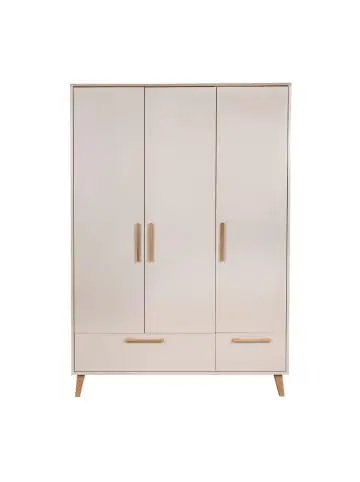 Neu roba Kinderkleiderschrank Jil 3-türig mit 2 Schubladen & Massivholzgriffen günstig kaufen | limango