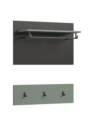 ebuy24 Wandgarderobe Canu Staubgrün 73 x 27 cm günstig kaufen | limango Zertifiziert