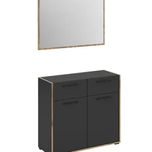 Beliebt ebuy24 Garderobenmöbel Bueno Schwarzgrau 95 x 37 cm günstig kaufen | limango