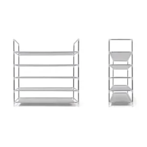 relaxdays 3x Schuhregal in Grau - (B)87 x (H)90,5 x (T)29,5 cm günstig kaufen | limango Markenware