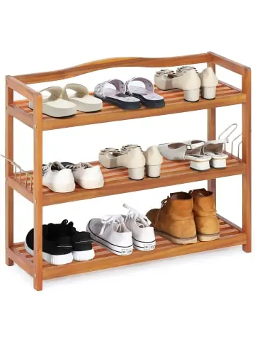 COSTWAY Schuhregal Akazienholz in Braun günstig kaufen | limango Neu