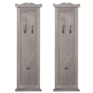 Top-Angebot MCW 2er-Set Wandgarderobe, Grau-braun shabby günstig kaufen | limango
