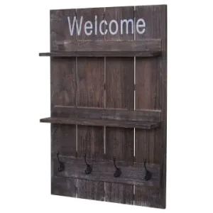 MCW Wandgarderobe C89 Welcome im Shabby-Look, Braun, shabby günstig kaufen | limango Sale