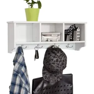 SoBuy Wandgarderobe in Weiß - (B)60 x (H)23 x (T)15cm günstig kaufen | limango Direktkauf