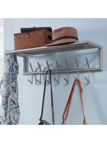 Kostenloser Rückversand KADIMA DESIGN Wandgarderobe | Stahl, 74,5x30x29cm, Hutablage günstig kaufen | limango
