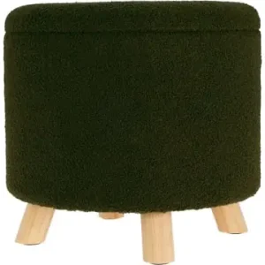 Wochenendangebot Home&Styling Collection Gepolsterter Hocker in olivgrün günstig kaufen | limango