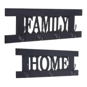 MCW 2er Wandgarderoben Set Zuhause+Familie, Dunkelgrau günstig kaufen | limango Nur Heute