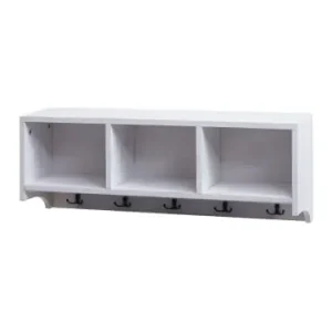 MCW WandregalK49 mit 3 Fächern und 5 Haken, Weiß, shabby günstig kaufen | limango Garantierte Lieferung