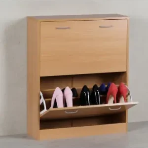 Neue Kollektion KADIMA DESIGN Schuhregal: 20 Paar Schuhe, Braun, 4 Schuhfächer, einfacher Aufbau in Beige günstig kaufen | limango