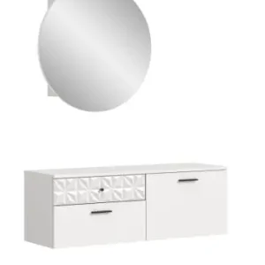 Rabatt ebuy24 Garderobenmöbel Prisma Weiß 110 x 34 cm günstig kaufen | limango