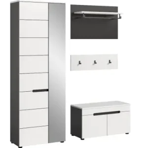 ebuy24 Garderobenmöbel Canu Weiß 160 x 37 cm günstig kaufen | limango Garantierte Lieferung