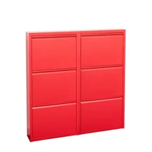 Expressversand ebuy24 Schuhschrank Pisa 2 Rot 100 x 16 cm günstig kaufen | limango