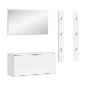 ebuy24 Garderobenmöbelset ProjektX (3-teilig) Weiß 130 x 32 cm günstig kaufen | limango Angebot