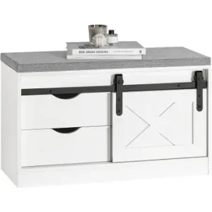 SoBuy Schuhbank in Weiß - (B)80 x (H)49 x (T)30cm günstig kaufen | limango Sichere Zahlung