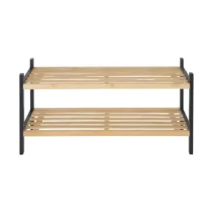 Kostenloser Versand relaxdays Schuhregal in Natur/ Schwarz - (B)70 x (H)33 x (T)26 cm günstig kaufen | limango