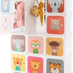 Bestseller COSTWAY Kleiderschrank Kinder mit 12 Würfeln in Weiß günstig kaufen | limango