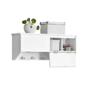 Finale Aktion SoBuy Wandgarderobe in Weiß - (B)78 x (H)30 x (T)20cm günstig kaufen | limango