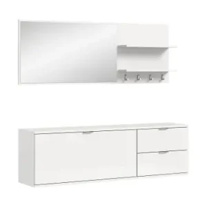 Aktuell ebuy24 Garderobenmöbelset ProjektX (4-teilig) Weiß 144 x 32 cm günstig kaufen | limango