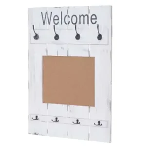 Garantierte Lieferung MCW Wandgarderobe C89 mit Pinnwand im Shabby-Look, Weiß, shabby günstig kaufen | limango