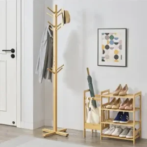 en.casa Garderobenständer Jämsäin Beige (H)176cm (B)38cm (T)38cm günstig kaufen | limango Schnäppchen