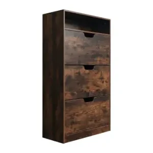 relaxdays Schuhschrank "Industrial" in Dunkelbraun - (B)80 x (H)140 x (T)24 cm günstig kaufen | limango Nur Für Kurze Zeit