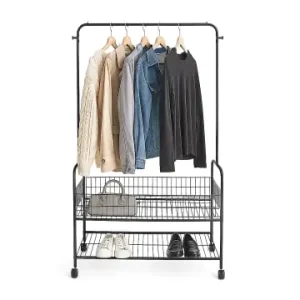 relaxdays Kleiderständer in Schwarz - (B)90 x (H)165 x (T)30 cm günstig kaufen | limango Sonderaktion